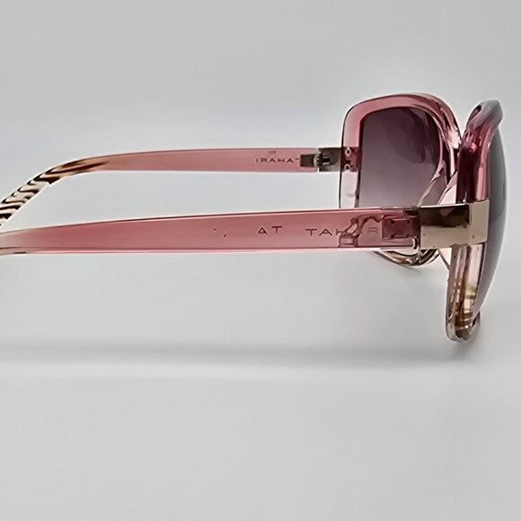 *SOLD* Tahari TH124 Pink Fade Frame Brown Gradient Lens Sunglasses 57-16-126 - Picture 5 of 12